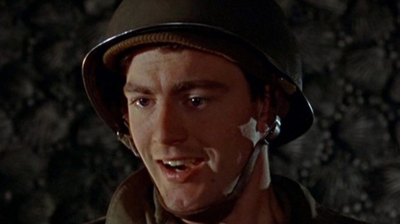 Sawyer wearing helmet