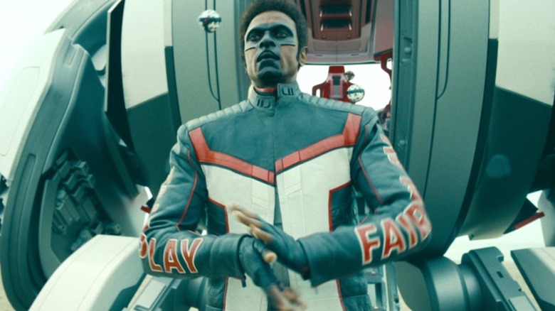 Mister Terrific exits his ship in 
