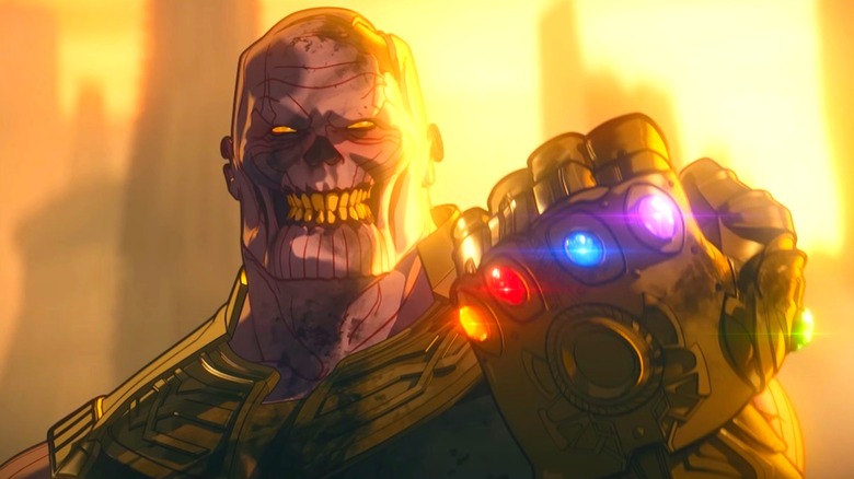 Zombie Thanos with the Infinity Gauntlet in "Marvel Zombies"