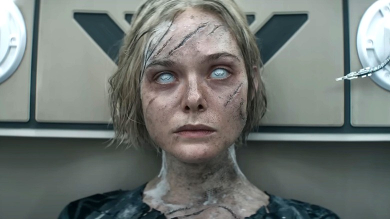 Thia on a Weyland-Yutani operating table in Predator: Badlands