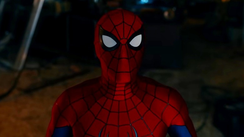 Spider-Man looking up in 