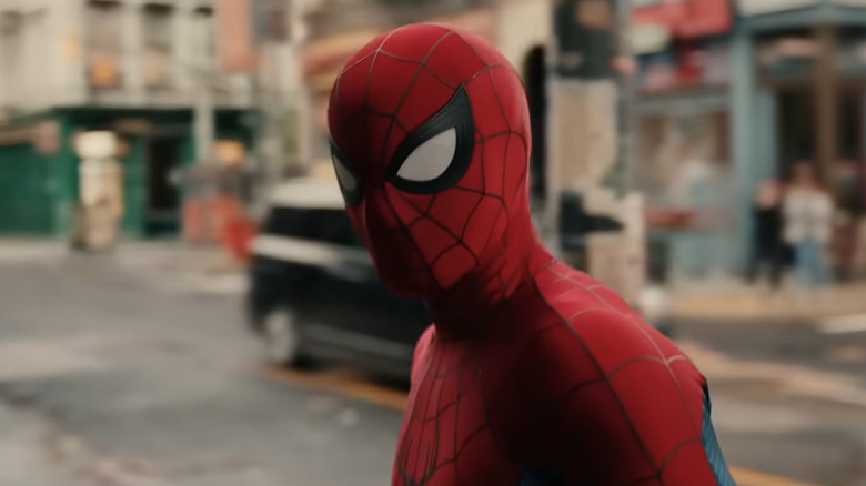 Spider-Man is wary in "Spider-Man: Brand New Day"