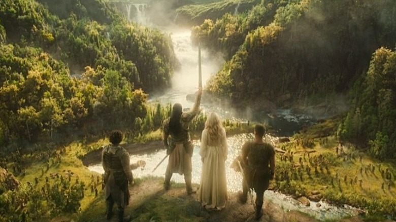 Elves in a valley in Season 2 of "The Rings of Power" (2022-present)