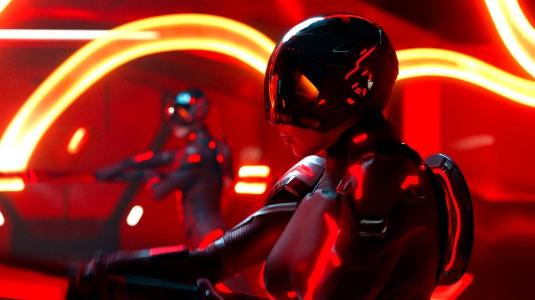 Gunners shooting in "Tron: Ares" (2025)