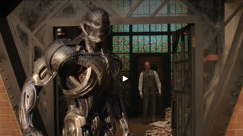 Ultron in robot form and Vision in human form on VisionQuest