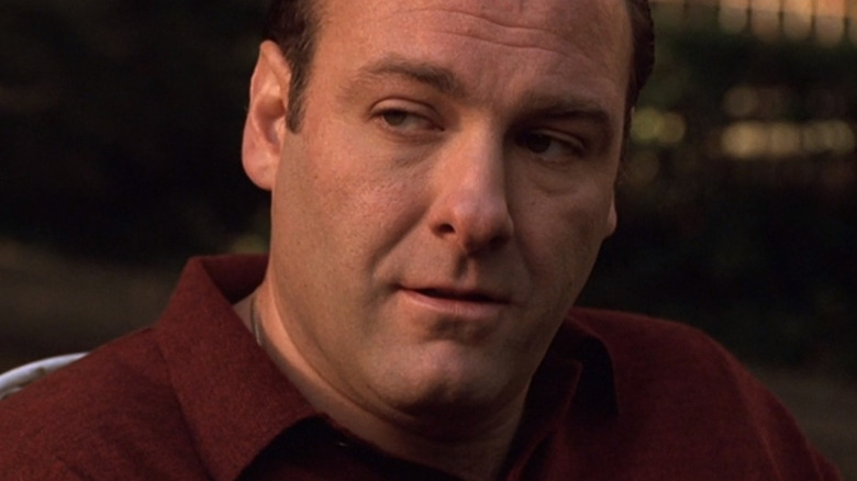 James Gandolfini looking to the side