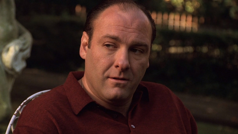 Tony Soprano looking to the side