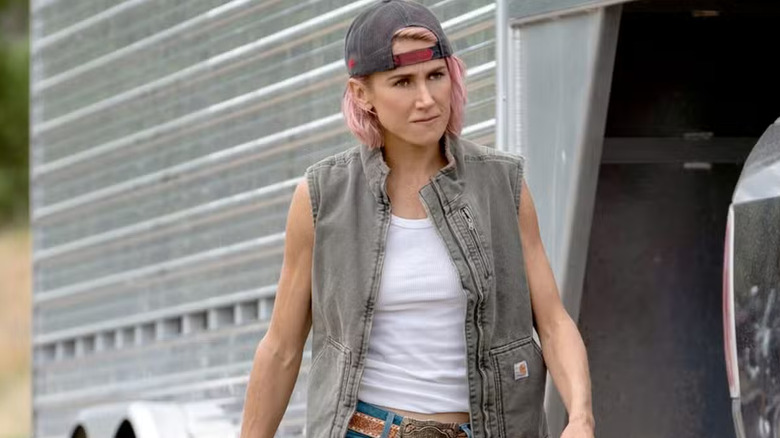 Teeter striding in "Yellowstone"