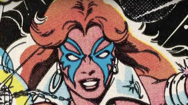 Dazzler comic book panel with discoball