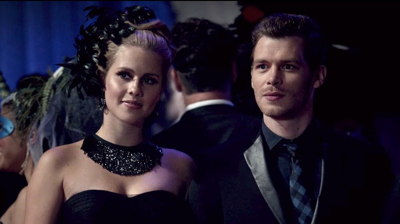 Rebekah and Klaus dressed up