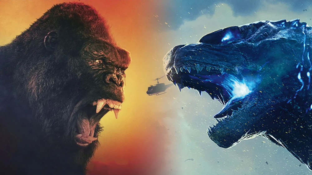 Godzilla and Kong, at odds