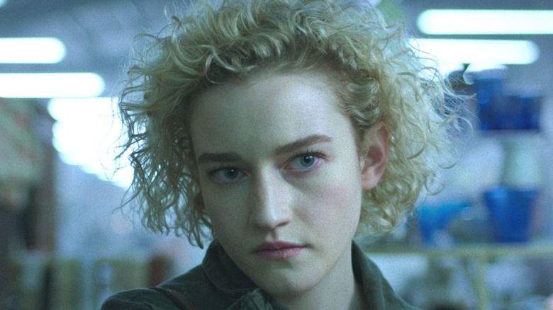 Julia Garner tilting head in Ozark