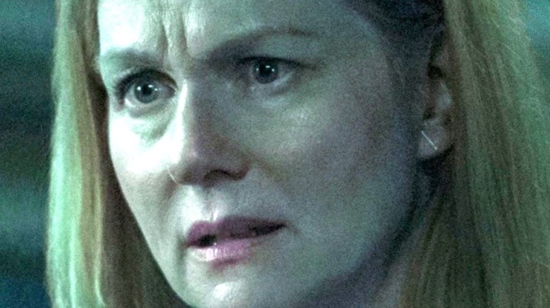 Close-up of Laura Linney as Wendy Byrde in the Netflix series "Ozark.