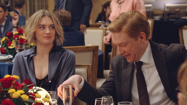 Mare and Ned sitting at their table during the Ohio Journalism Awards