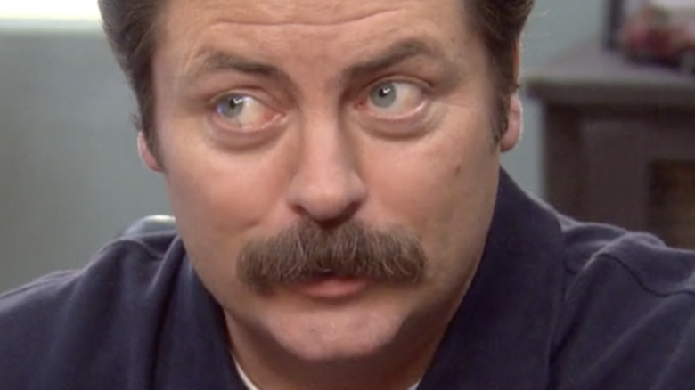 Ron Swanson smiling