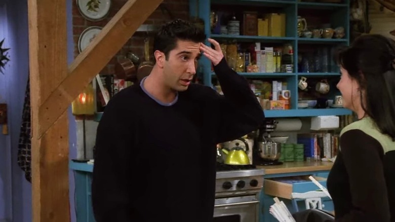 David Schwimmer Ross holding forehead