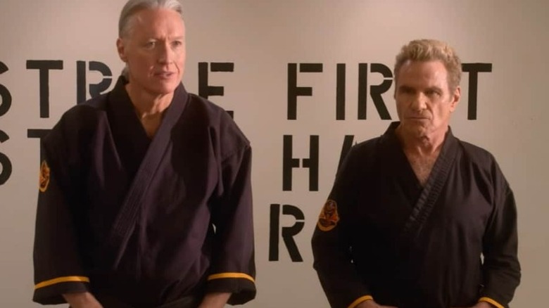 Terry Silver and John Kreese at the Cobra Kai dojo