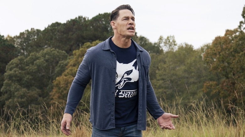 Chris Smith yelling outside in Peacemaker Season 2