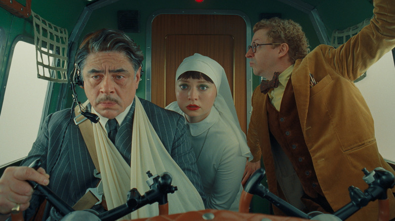 Zsa-Zsa flies a plane with Liesl and Bjørn in the cockpit in 
