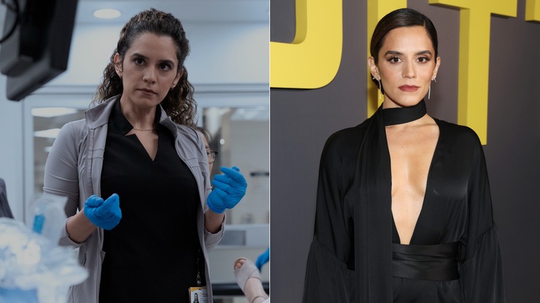 Al-Hashimi looking concerned on The Pitt and Sepideh Moafi