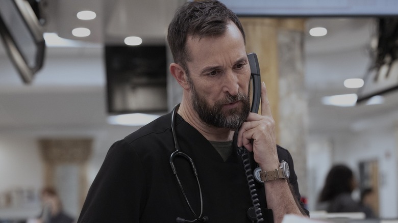 Robby on the phone on The Pitt