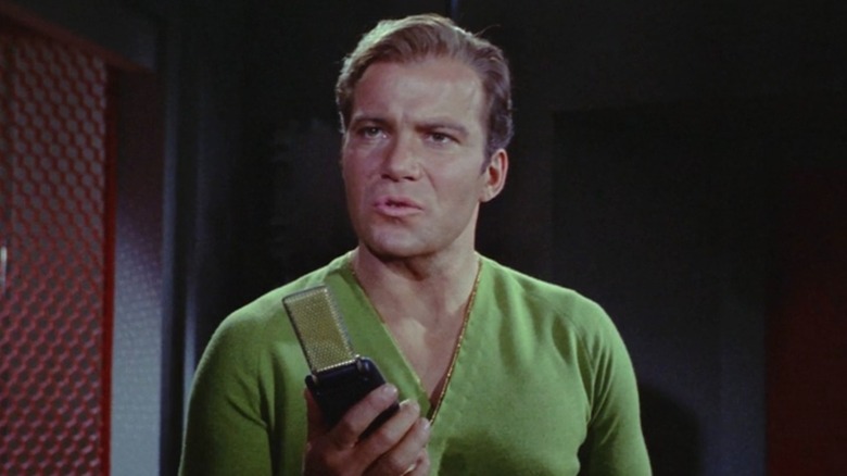 Captain Kirk grimacing