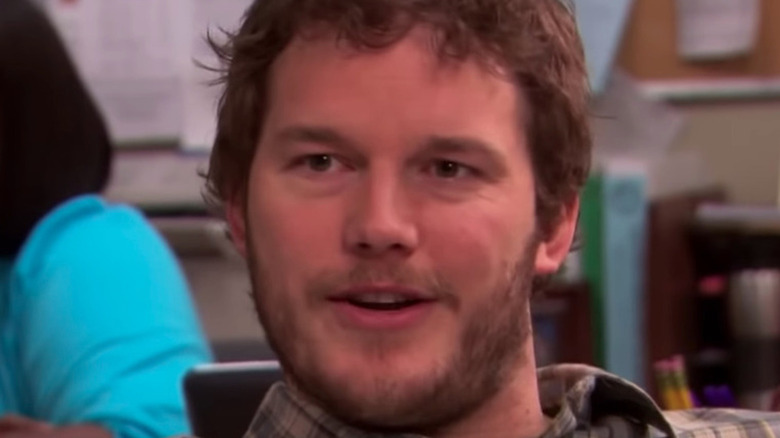 Chris Pratt appearing as Andy in Parks and Recreation 