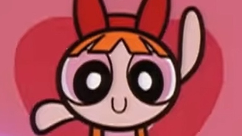 Blossom flying in Powerpuff Girls intro