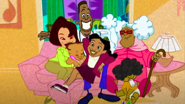 Penny smiling with her family