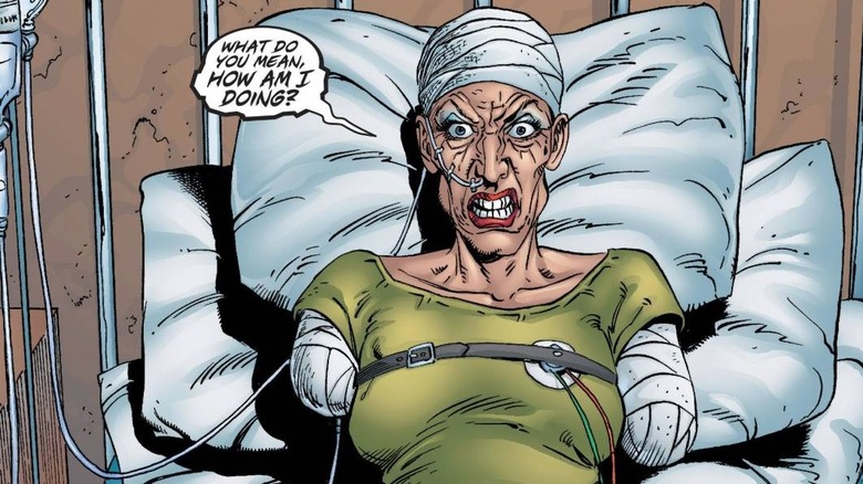 Ma Gnucci in a hospital bed in Punisher Vol. 5 #5