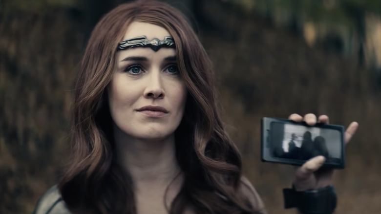 Queen Maeve blackmailing Homelander in The Boys