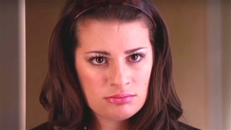 Lea Michele pouting