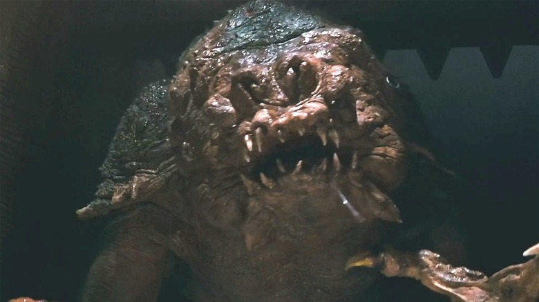 Rancor snarling in Return of the Jedi