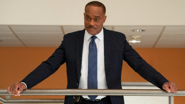 Director Vance looking down on NCIS