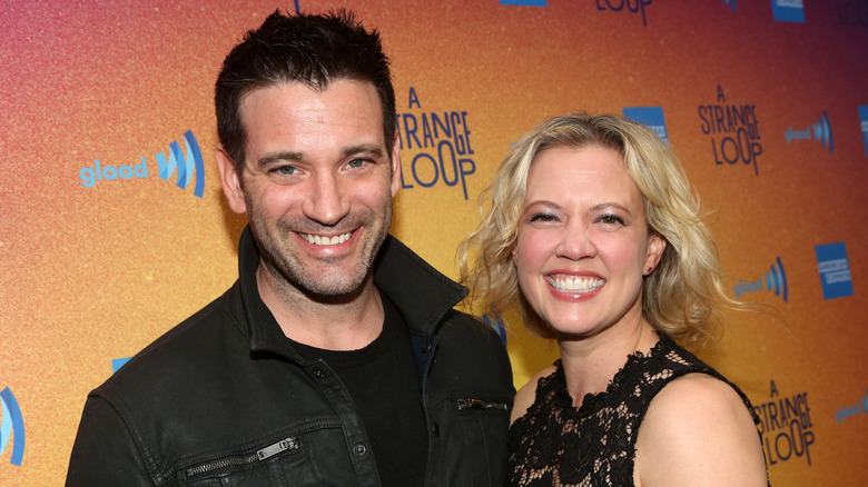 Colin Donnell and Patti Murin looking excited