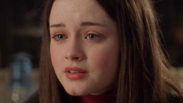 Rory looking upset in Gilmore Girls