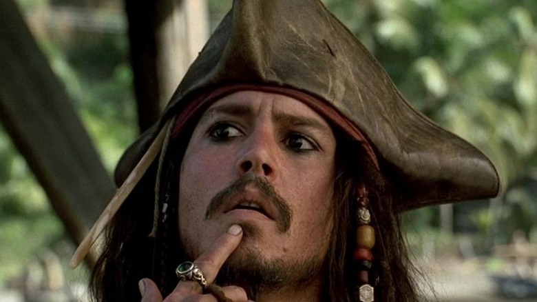 Captain Jack Sparrow contemplating