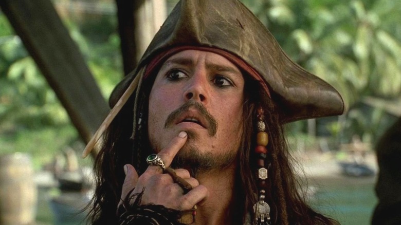 Captain Jack Sparrow contemplating