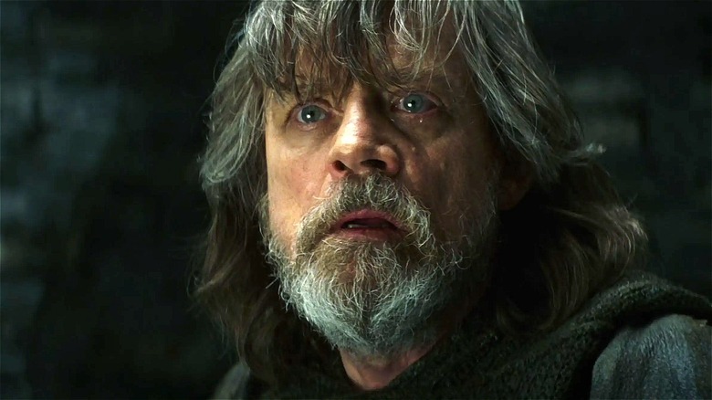 Luke crying in "The Last Jedi"