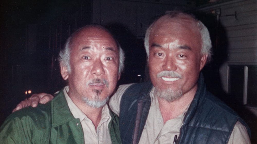 Pat Morita and Fumio Demura from archival photo seen in The Real Miyagi