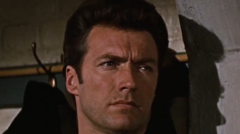 Clint Eastwood staring