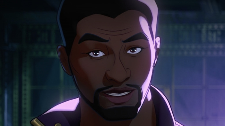 Animated T'Challa grinning