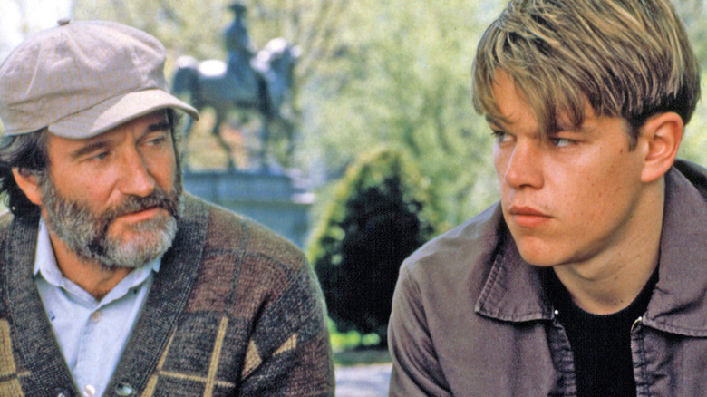 Robin Williams and Matt Damon in Good Will Hunting