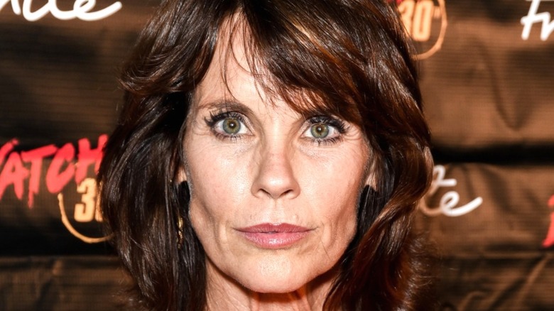 Alexandra Paul looking serious