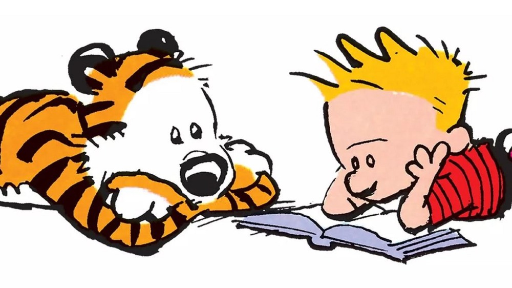 Calvin and Hobbes reading