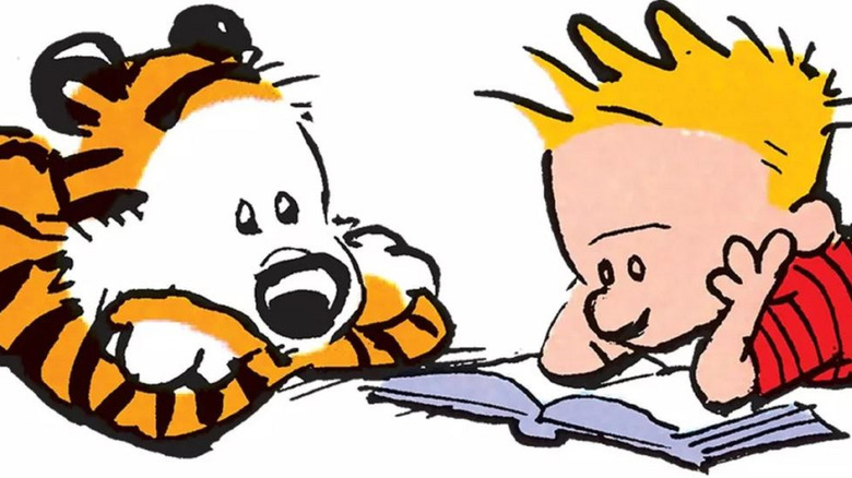 Calvin and Hobbes reading