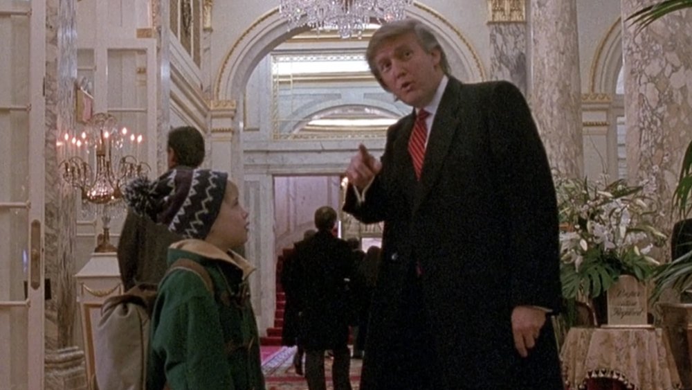 Macaulay Culkin as Kevin McCallister, Donald Trump in Home Alone 2: Lost in New York