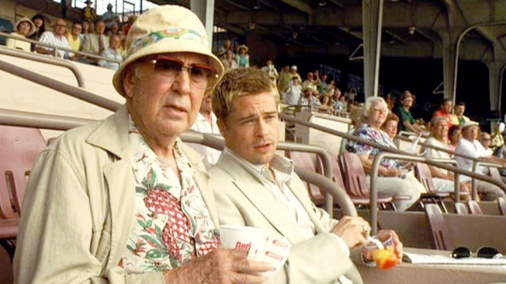 Carl Reiner and Brad Pitt in Ocean's Eleven