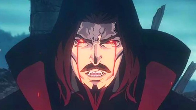 Animated Dracula red eyes glowing