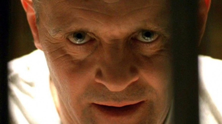 Hannibal Lecter leaning forward